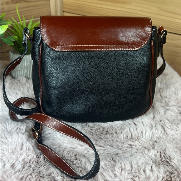 Vintage Bally Virage Two-Tone Leather Saddle Crossbody Bag - Made in Italy - Picture 3 of 12